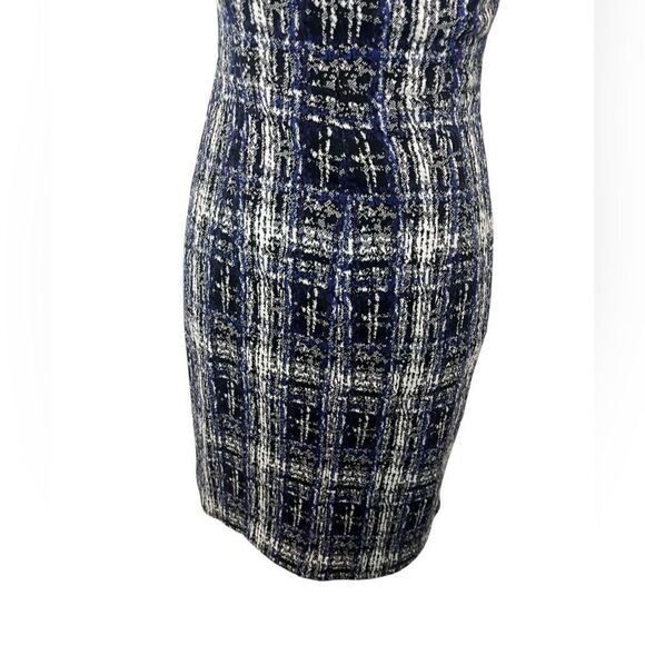 NWOT DKNY TWEED PRINTED ASYMMETRICAL BUTTON PLAID BUSINESS DRESS WOMENS SIZE 2 - Picture 12 of 14